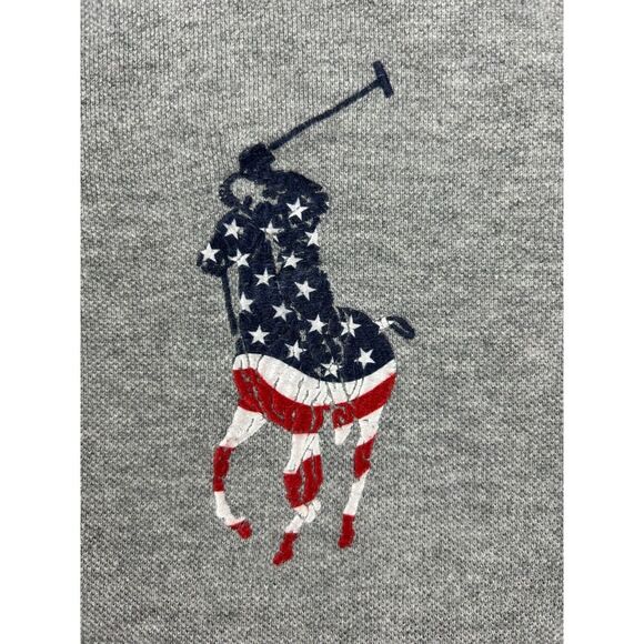 Polo Ralph Lauren Other - Polo Ralph Lauren Custom Slim‎ Fit Men L Gray Embordered Big Pony Red White Blue